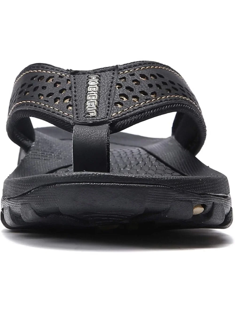 Men's Black Sport Flip Flops Comfort Outdoor Rubber Casual Thong Sandal Shoes